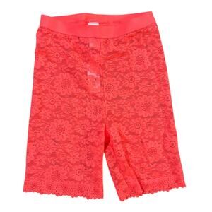 Aerie Smoothez High Waisted Lace Bike Short Underwear Womens XS Coral